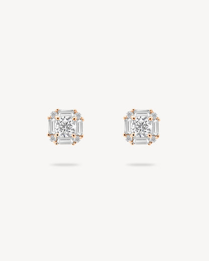 1.0 CT Round Bezel Solitaire Lab Grown Diamond Earrings