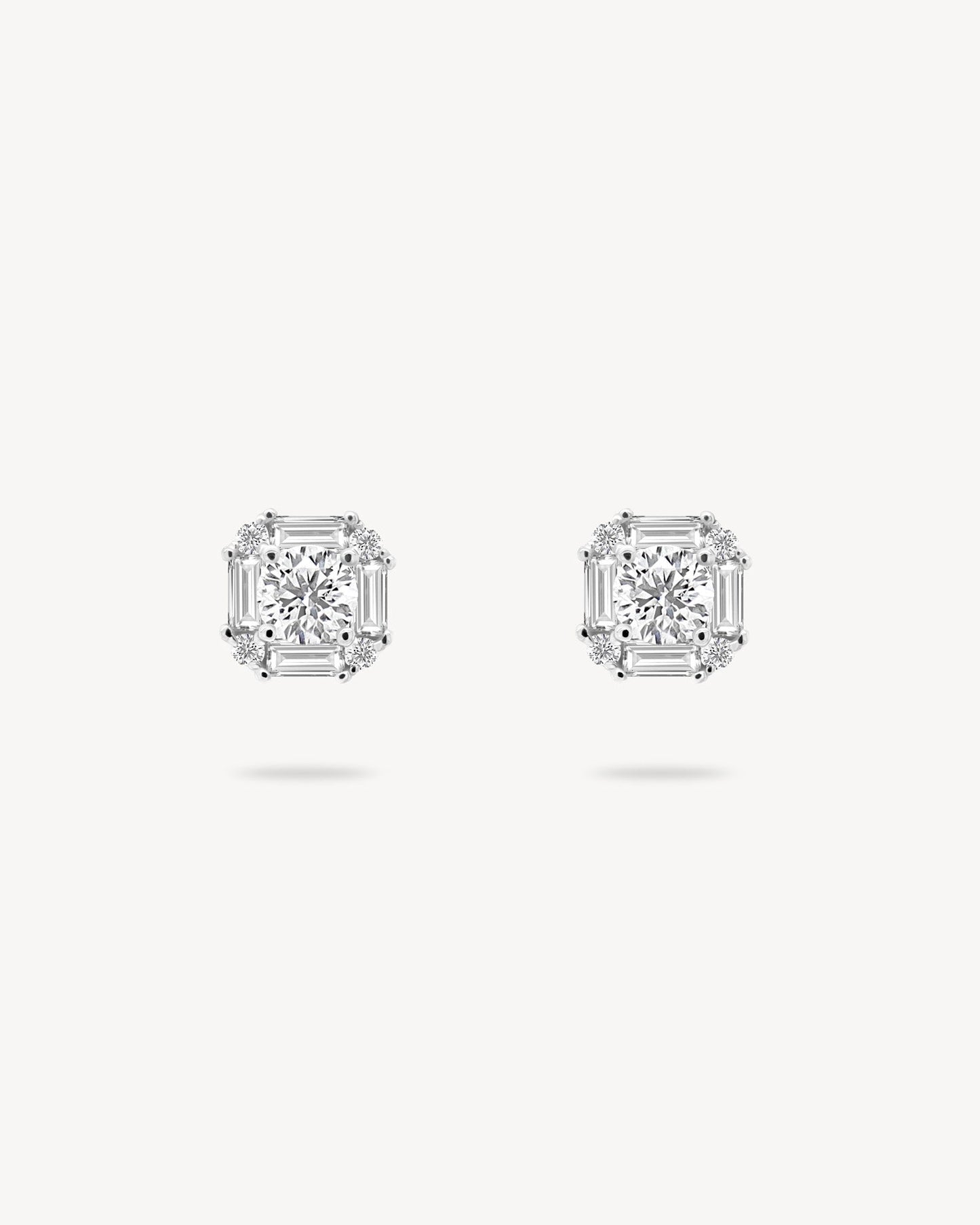 1.0 CT Round Bezel Solitaire Lab Grown Diamond Earrings