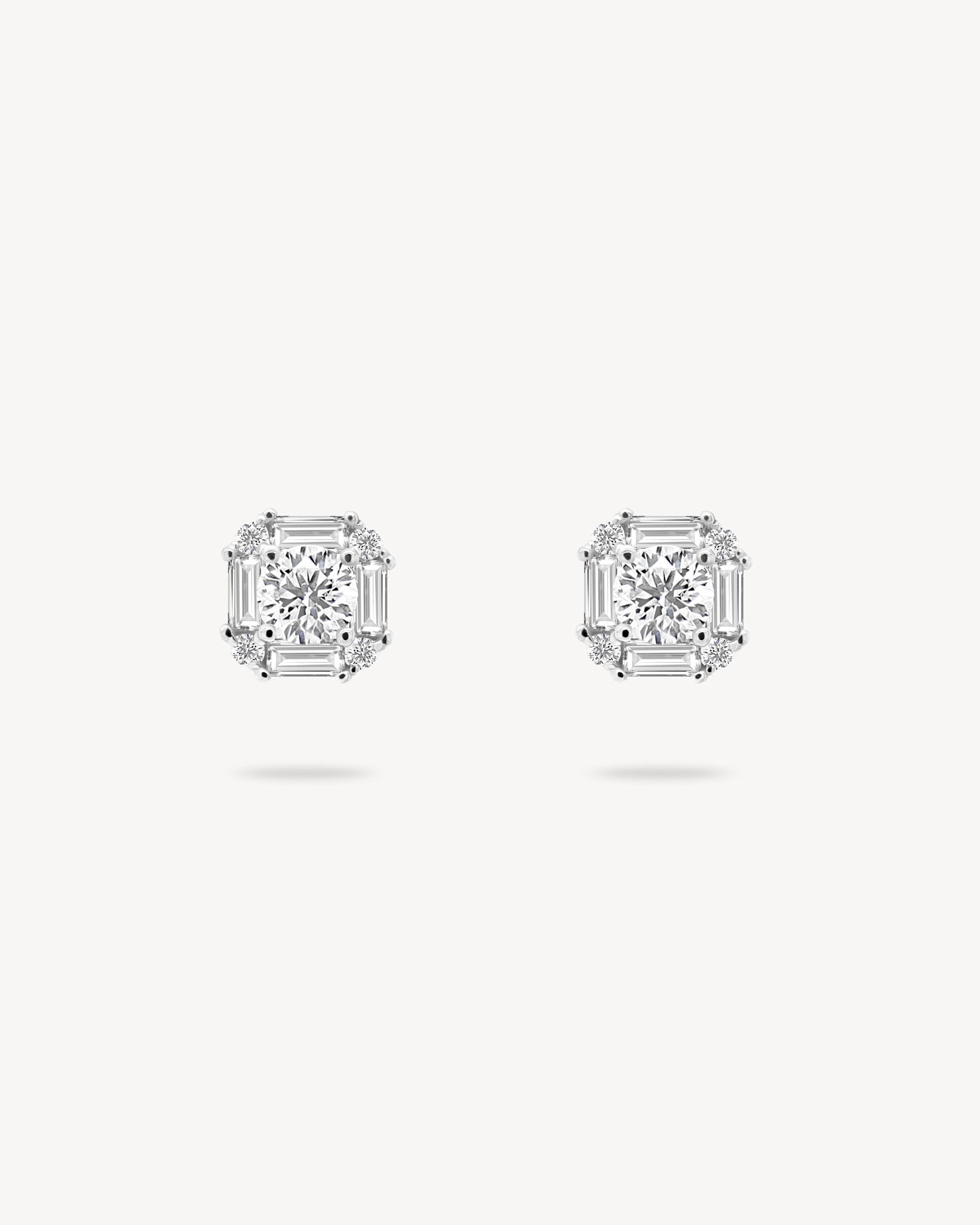 1.0 CT Round Bezel Solitaire Lab Grown Diamond Earrings