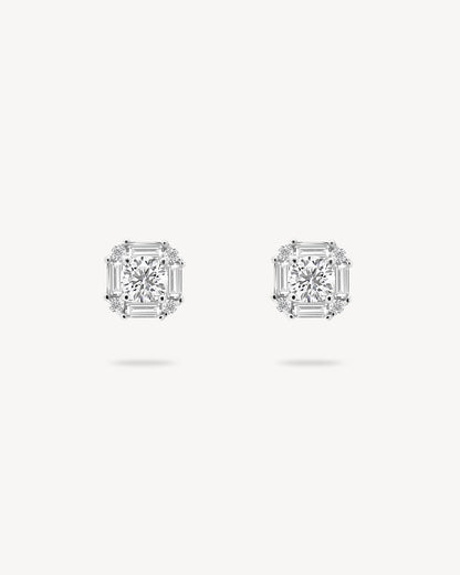 1.0 CT Round Bezel Solitaire Lab Grown Diamond Earrings