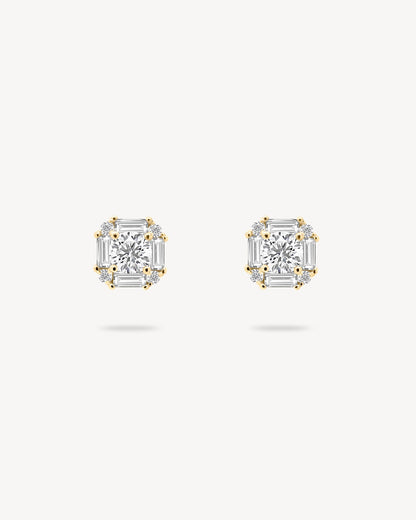 1.0 CT Round Bezel Solitaire Lab Grown Diamond Earrings