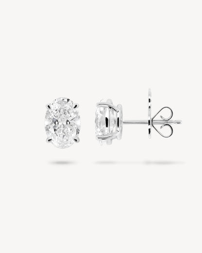 1.0 CT Round Bezel Solitaire Lab Grown Diamond Earrings