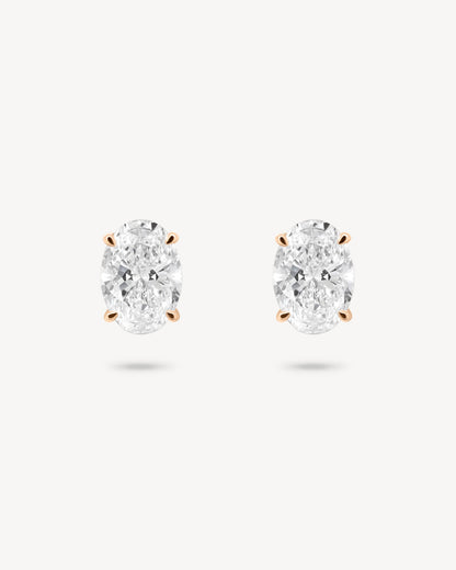 1.0 CT Round Bezel Solitaire Lab Grown Diamond Earrings