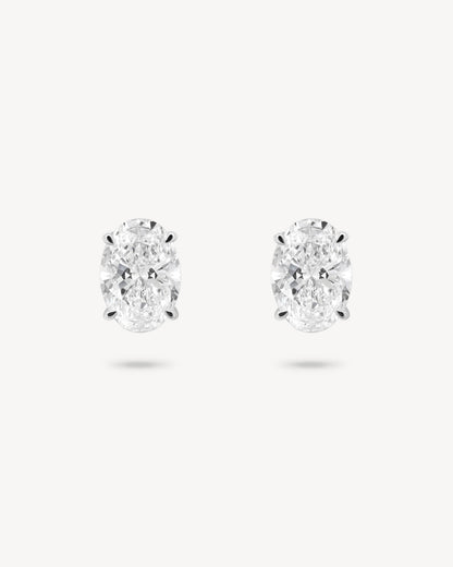 1.0 CT Round Bezel Solitaire Lab Grown Diamond Earrings