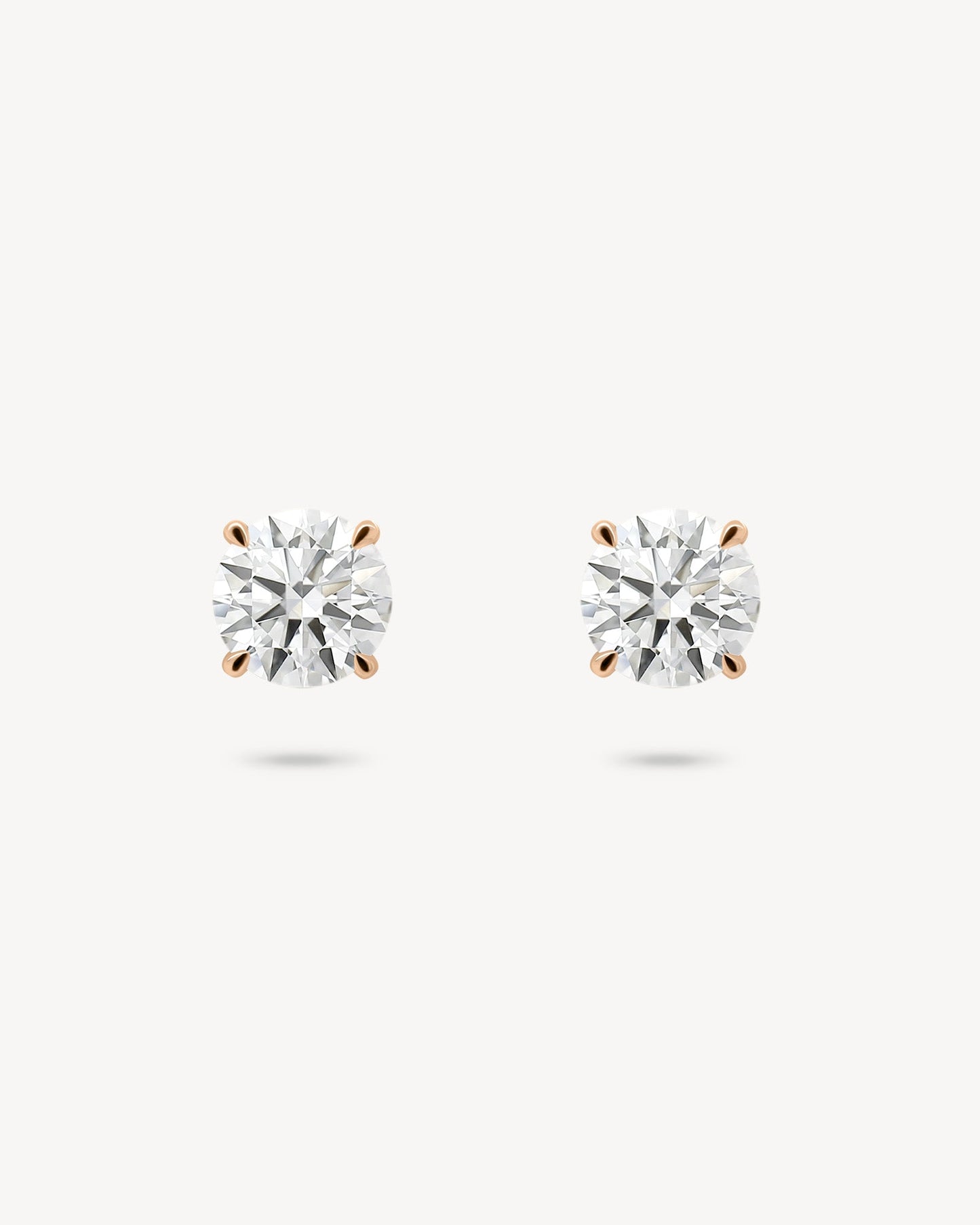 1.0 CT Round Bezel Solitaire Lab Grown Diamond Earrings