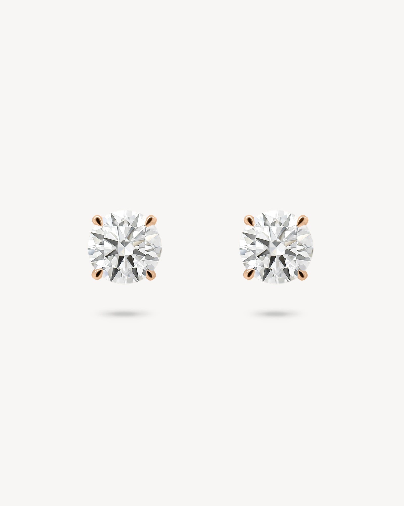 1.0 CT Round Bezel Solitaire Lab Grown Diamond Earrings
