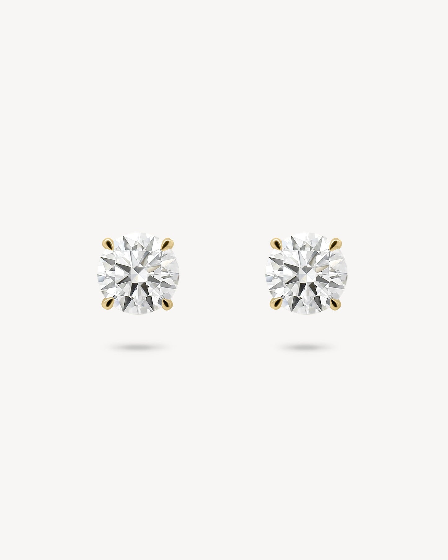 1.0 CT Round Bezel Solitaire Lab Grown Diamond Earrings
