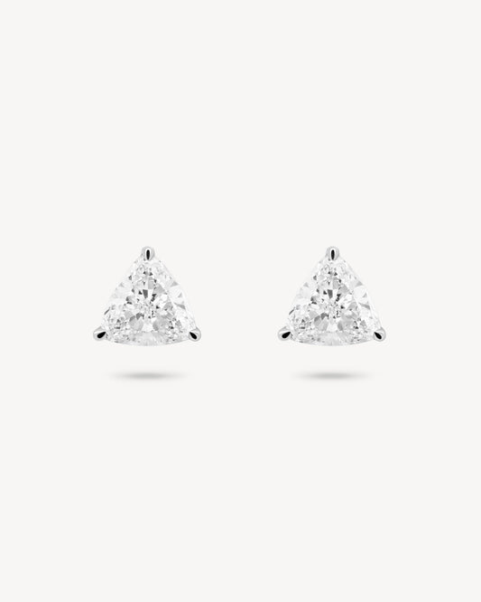 1.0 CT Round Bezel Solitaire Lab Grown Diamond Earrings