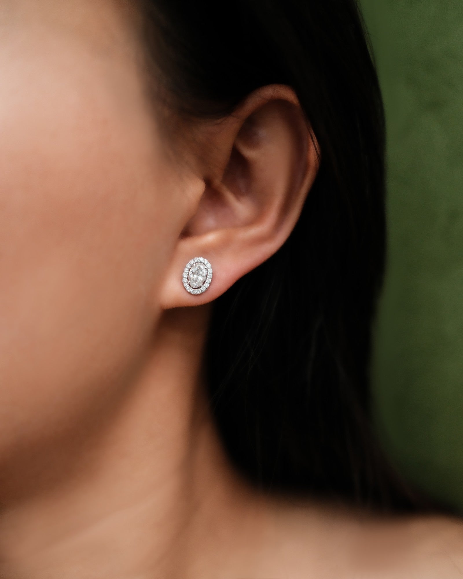 1.0 CT Round Bezel Solitaire Lab Grown Diamond Earrings