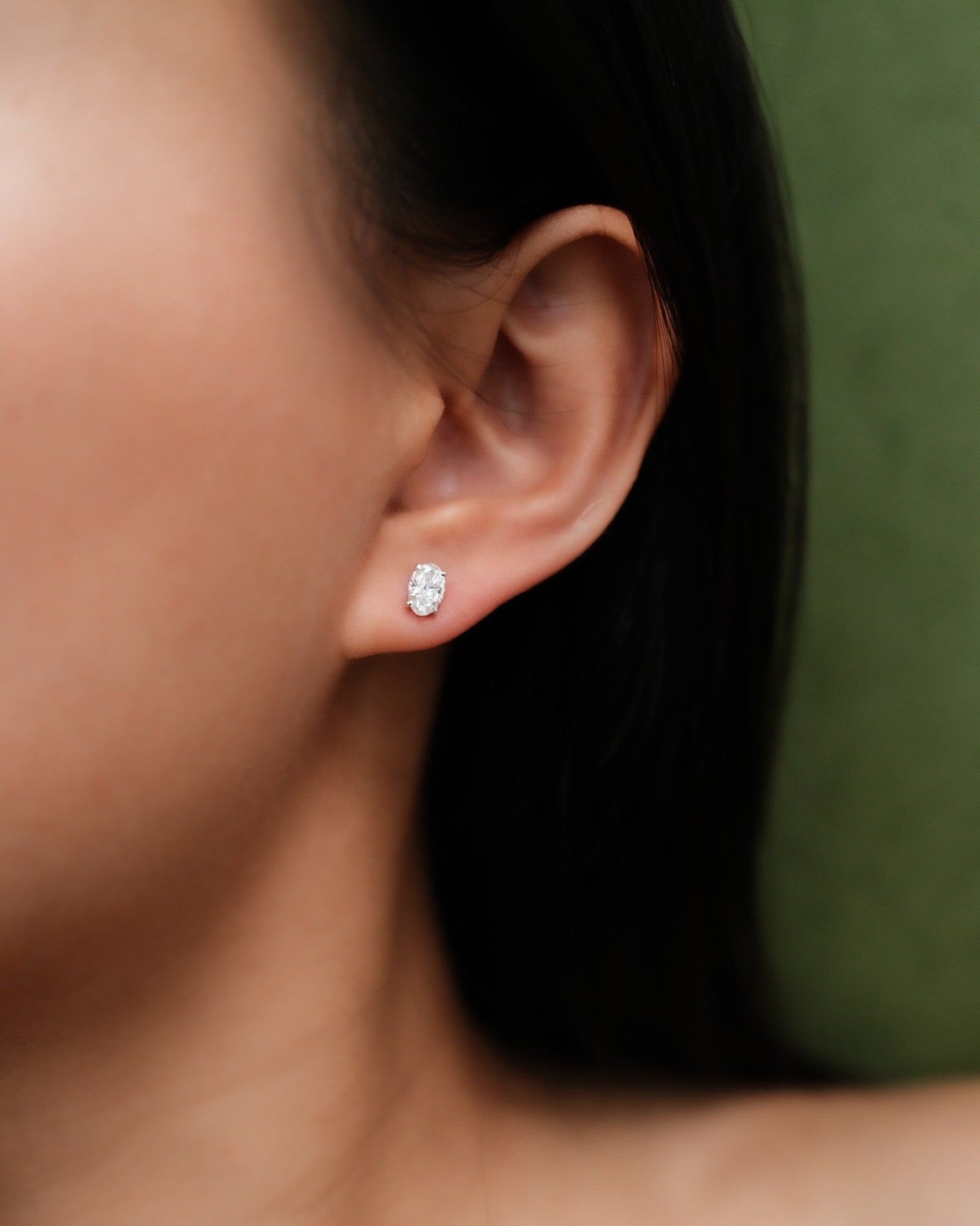 1.0 CT Round Bezel Solitaire Lab Grown Diamond Earrings
