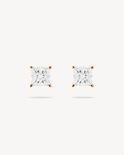 1.0 CT Round Bezel Solitaire Lab Grown Diamond Earrings