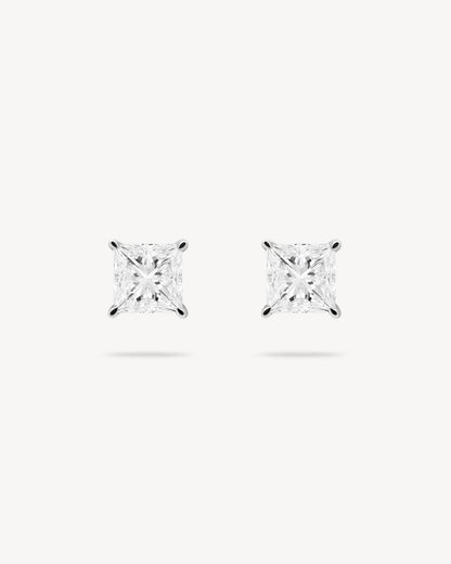 1.0 CT Round Bezel Solitaire Lab Grown Diamond Earrings