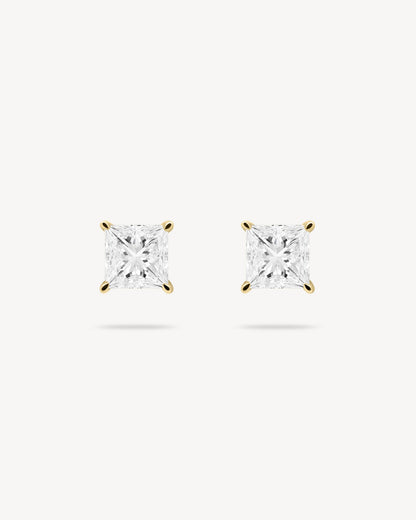 1.0 CT Round Bezel Solitaire Lab Grown Diamond Earrings