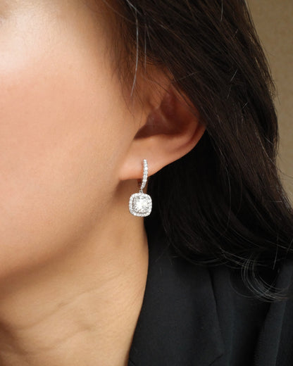 1.0 CT Round Bezel Solitaire Lab Grown Diamond Earrings