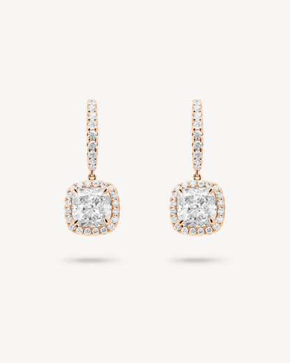 1.0 CT Round Bezel Solitaire Lab Grown Diamond Earrings