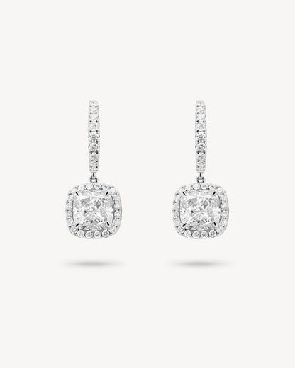 1.0 CT Round Bezel Solitaire Lab Grown Diamond Earrings