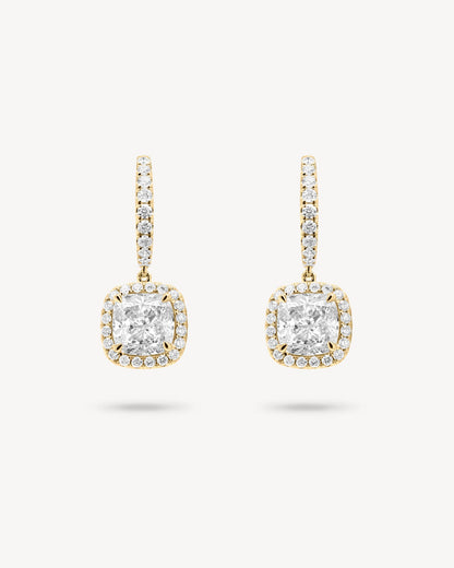 1.0 CT Round Bezel Solitaire Lab Grown Diamond Earrings