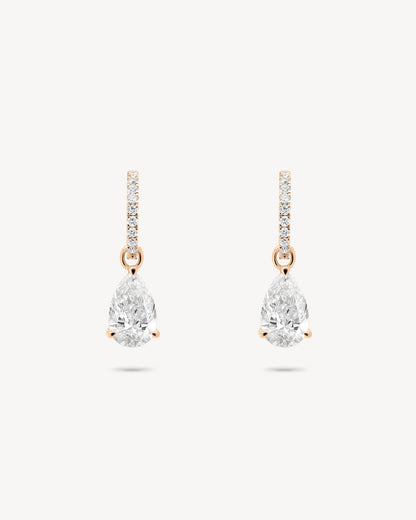 1.0 CT Round Bezel Solitaire Lab Grown Diamond Earrings