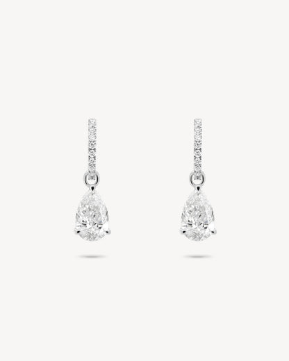 1.0 CT Round Bezel Solitaire Lab Grown Diamond Earrings