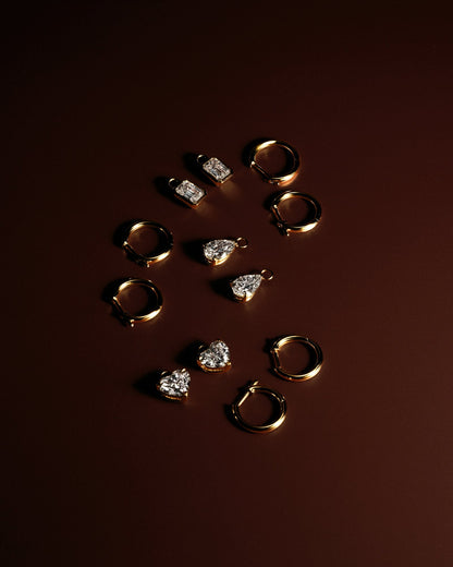 1.0 CT Round Bezel Solitaire Lab Grown Diamond Earrings