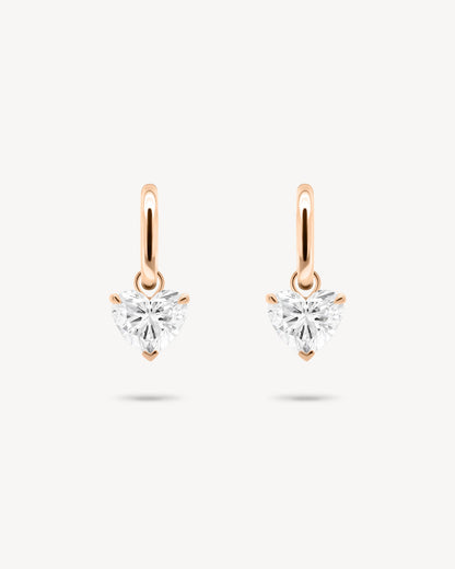 1.0 CT Round Bezel Solitaire Lab Grown Diamond Earrings