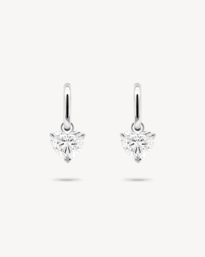 1.0 CT Round Bezel Solitaire Lab Grown Diamond Earrings