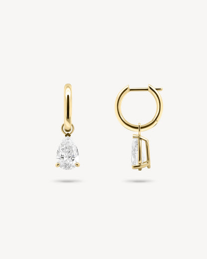 1.0 CT Round Bezel Solitaire Lab Grown Diamond Earrings