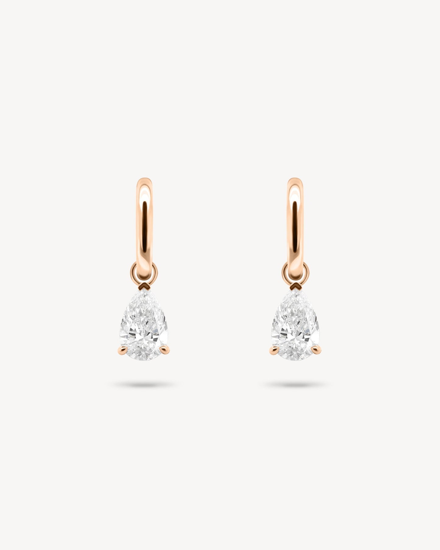 1.0 CT Round Bezel Solitaire Lab Grown Diamond Earrings