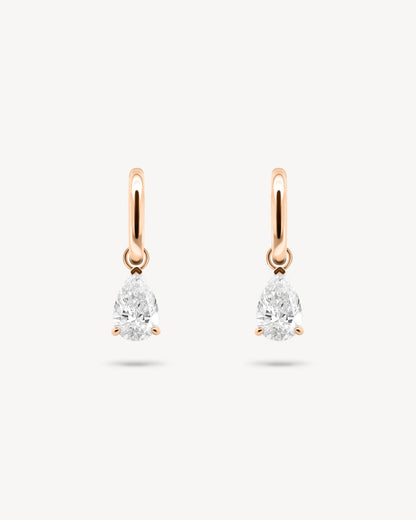 1.0 CT Round Bezel Solitaire Lab Grown Diamond Earrings