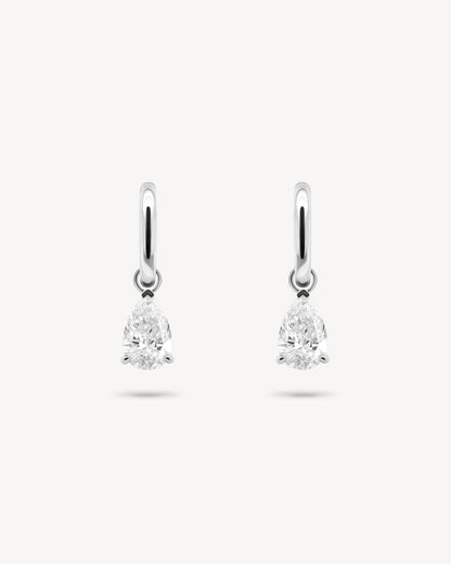 1.0 CT Round Bezel Solitaire Lab Grown Diamond Earrings
