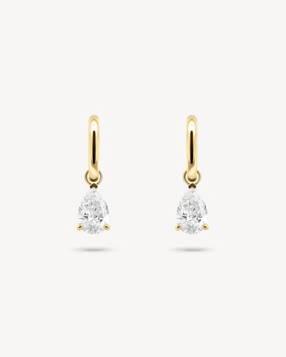 1.0 CT Round Bezel Solitaire Lab Grown Diamond Earrings