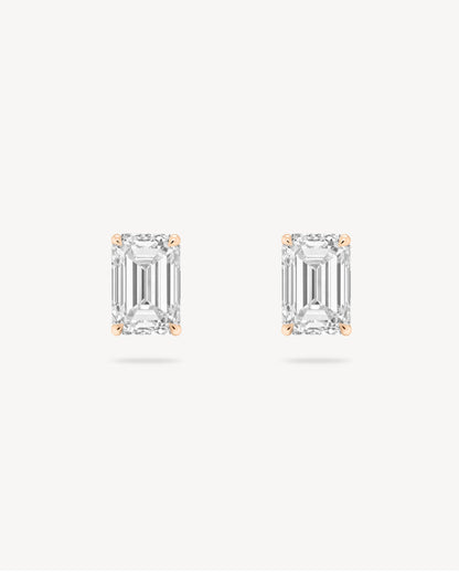 1.0 CT Round Bezel Solitaire Lab Grown Diamond Earrings