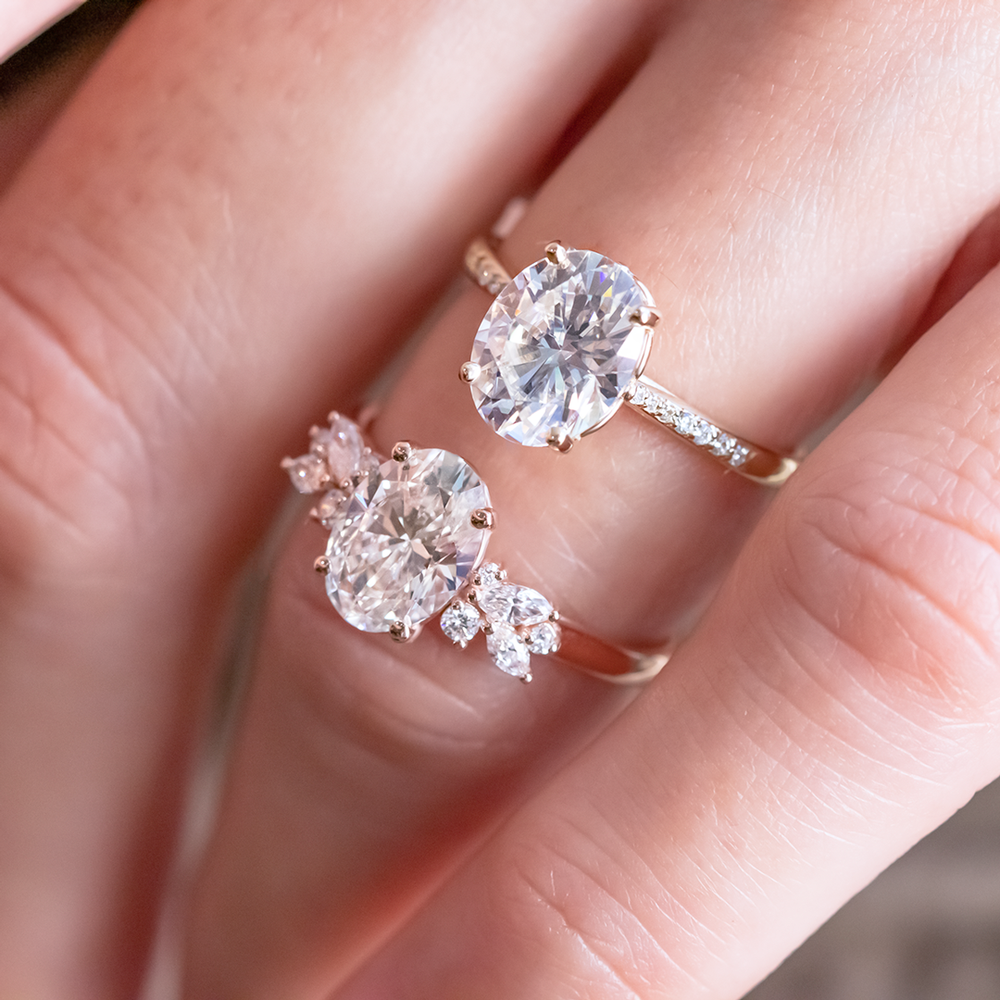 2 CT Round Three Stones Lab Grown Diamond Engagement Ring