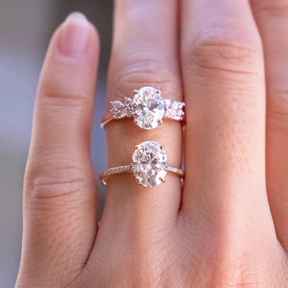 2 CT Round Three Stones Lab Grown Diamond Engagement Ring