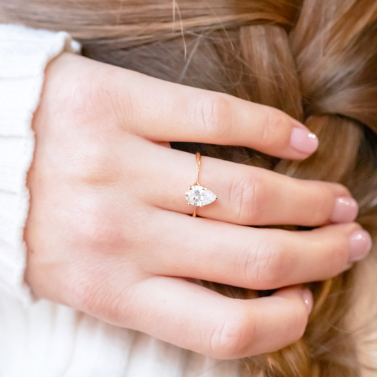 2 CT Round Three Stones Lab Grown Diamond Engagement Ring