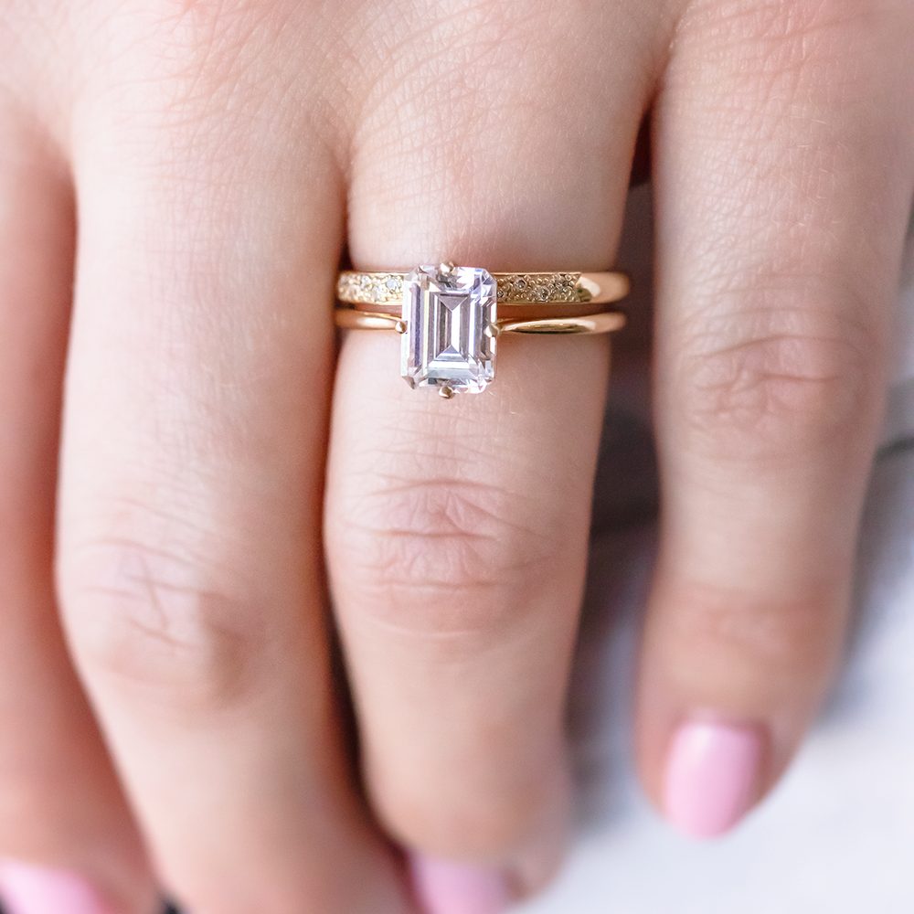 2 CT Round Three Stones Lab Grown Diamond Engagement Ring
