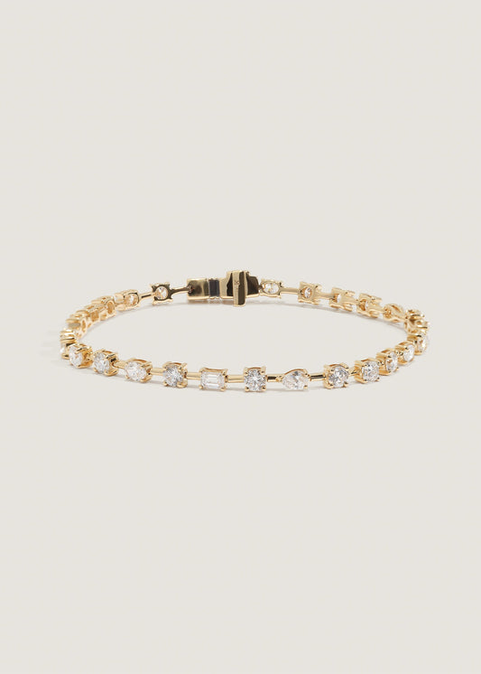 4 TCW Multi Stones Lab Grown Diamond Tennis Bracelet