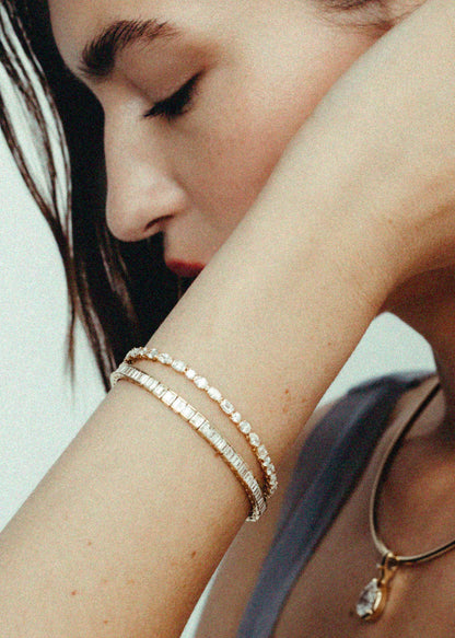 4.5 TCW Multi Stones Lab Grown Diamond Tennis Bracelet