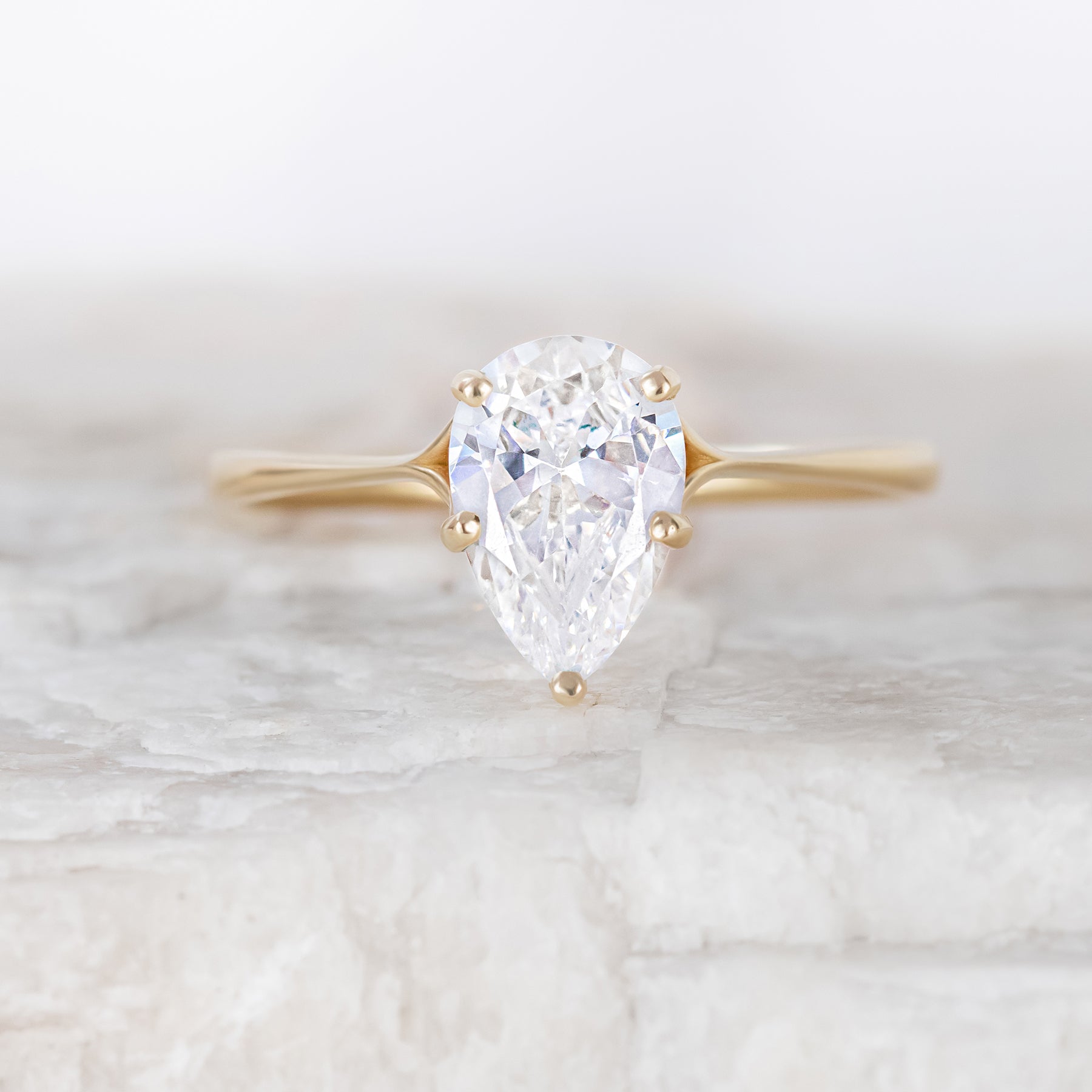 2 CT Round Three Stones Lab Grown Diamond Engagement Ring