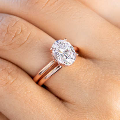 2 CT Round Three Stones Lab Grown Diamond Engagement Ring