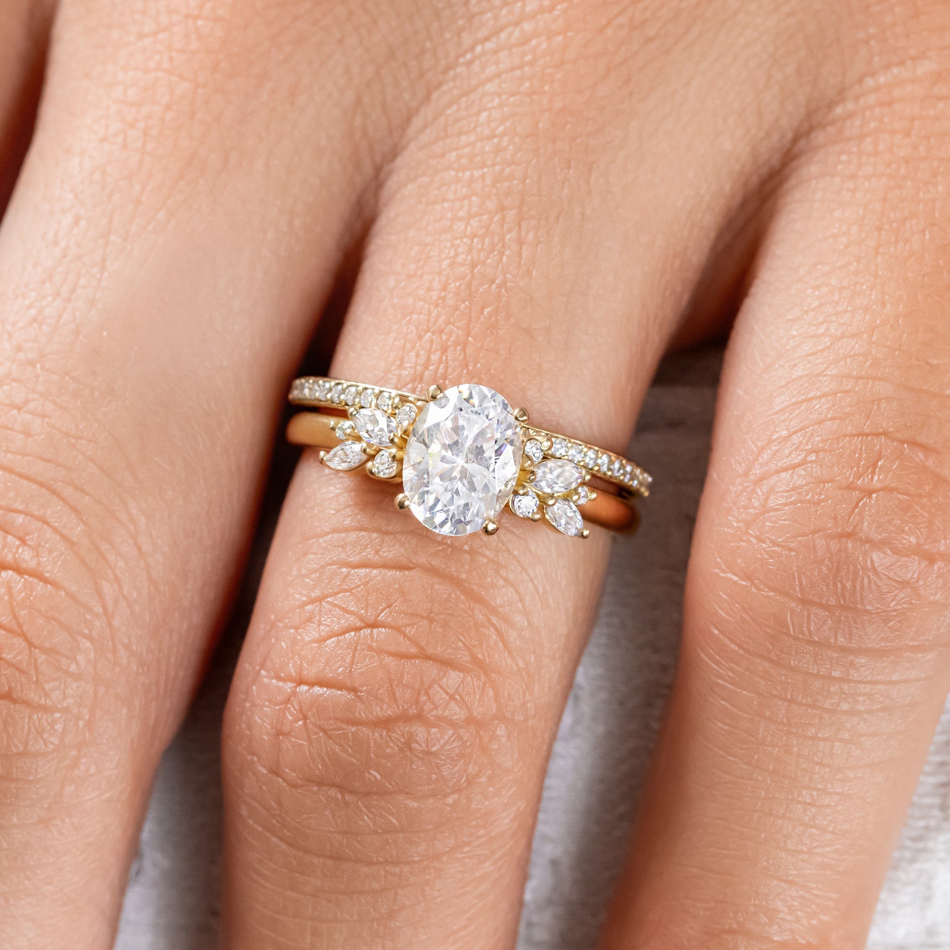 2 CT Round Three Stones Lab Grown Diamond Engagement Ring