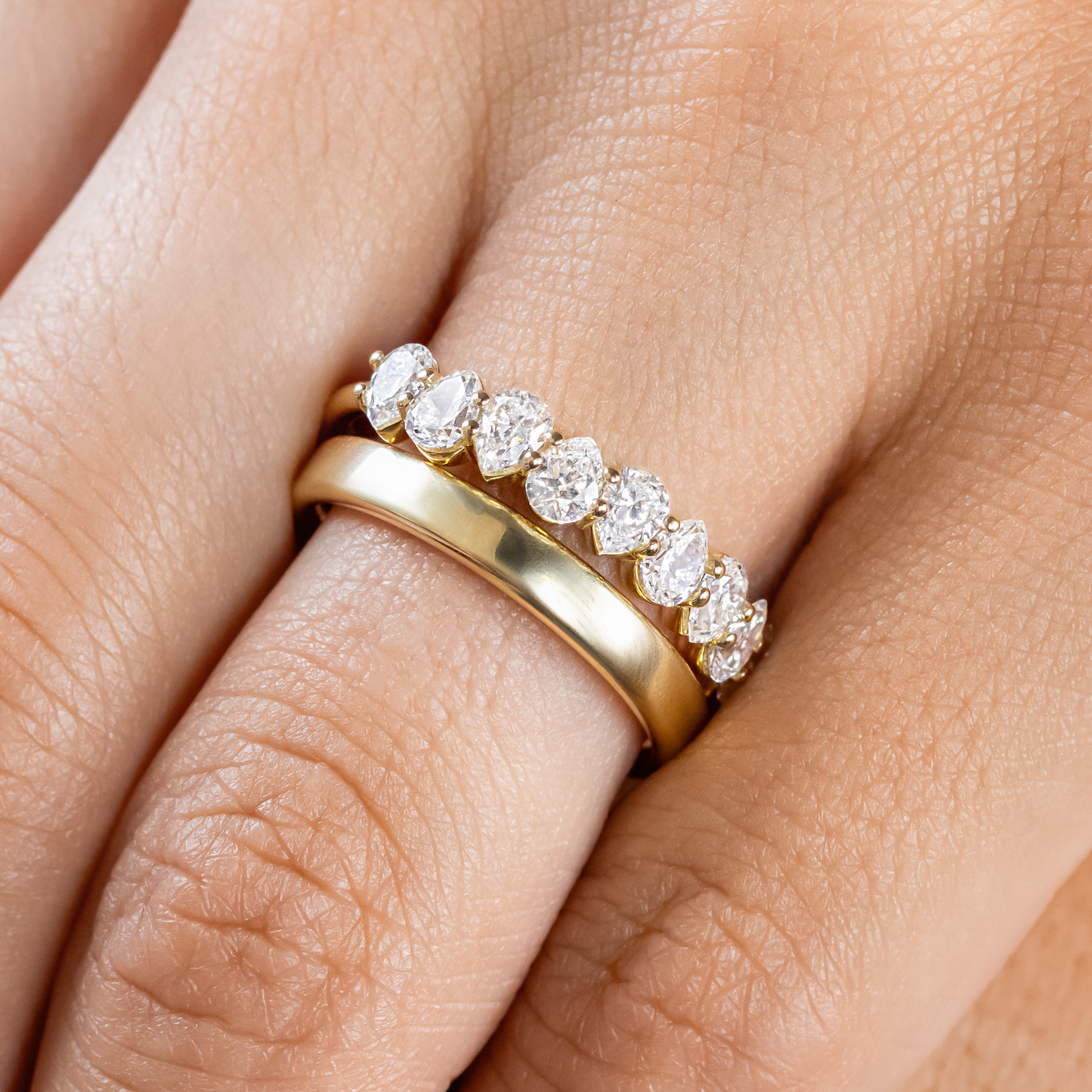 0.37 CT Round Full Eternity Lab Grown Diamond Wedding Band