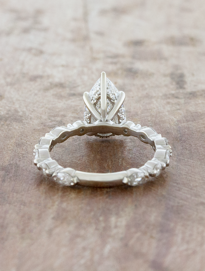 2 CT Round Three Stones Lab Grown Diamond Engagement Ring