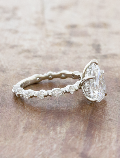 2 CT Round Three Stones Lab Grown Diamond Engagement Ring
