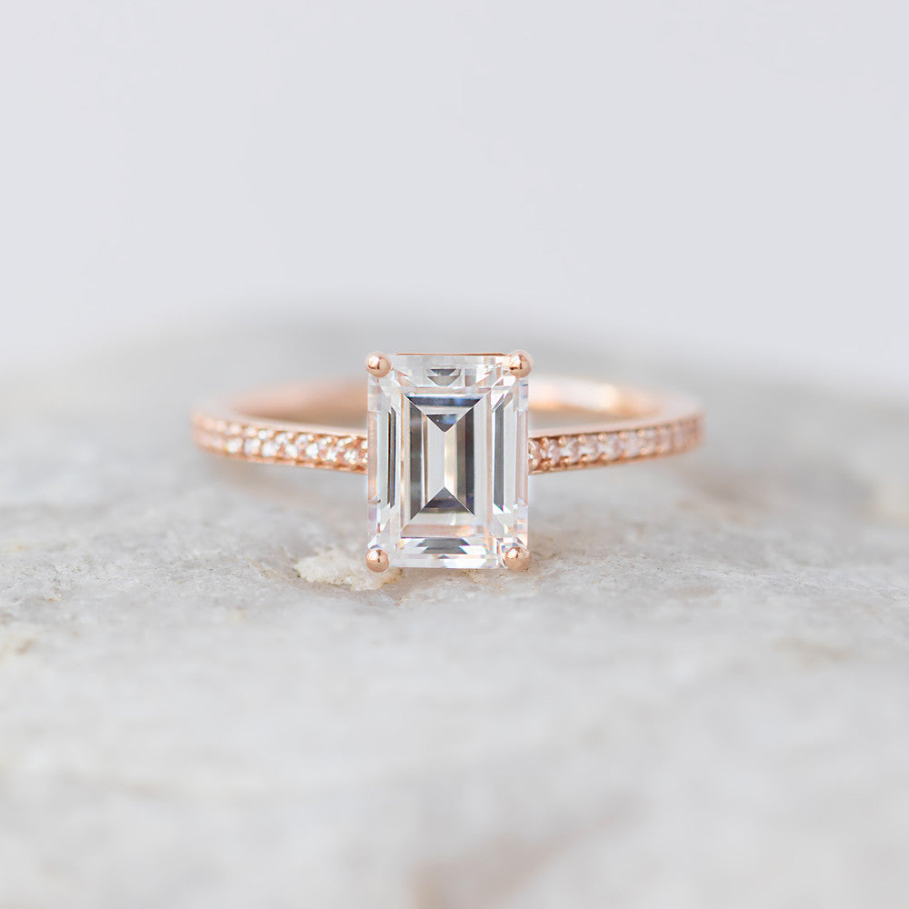 2 CT Round Three Stones Lab Grown Diamond Engagement Ring