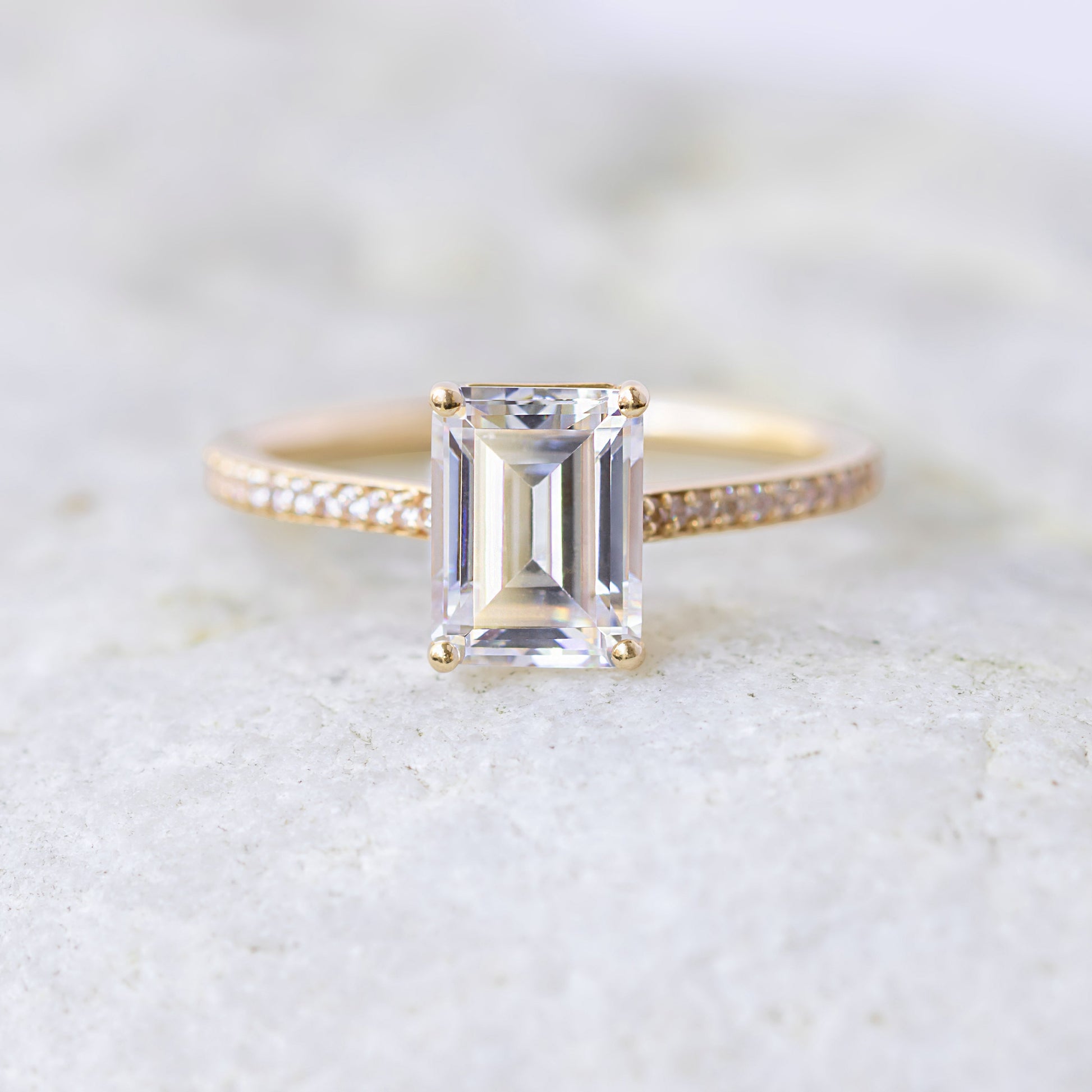 2 CT Round Three Stones Lab Grown Diamond Engagement Ring