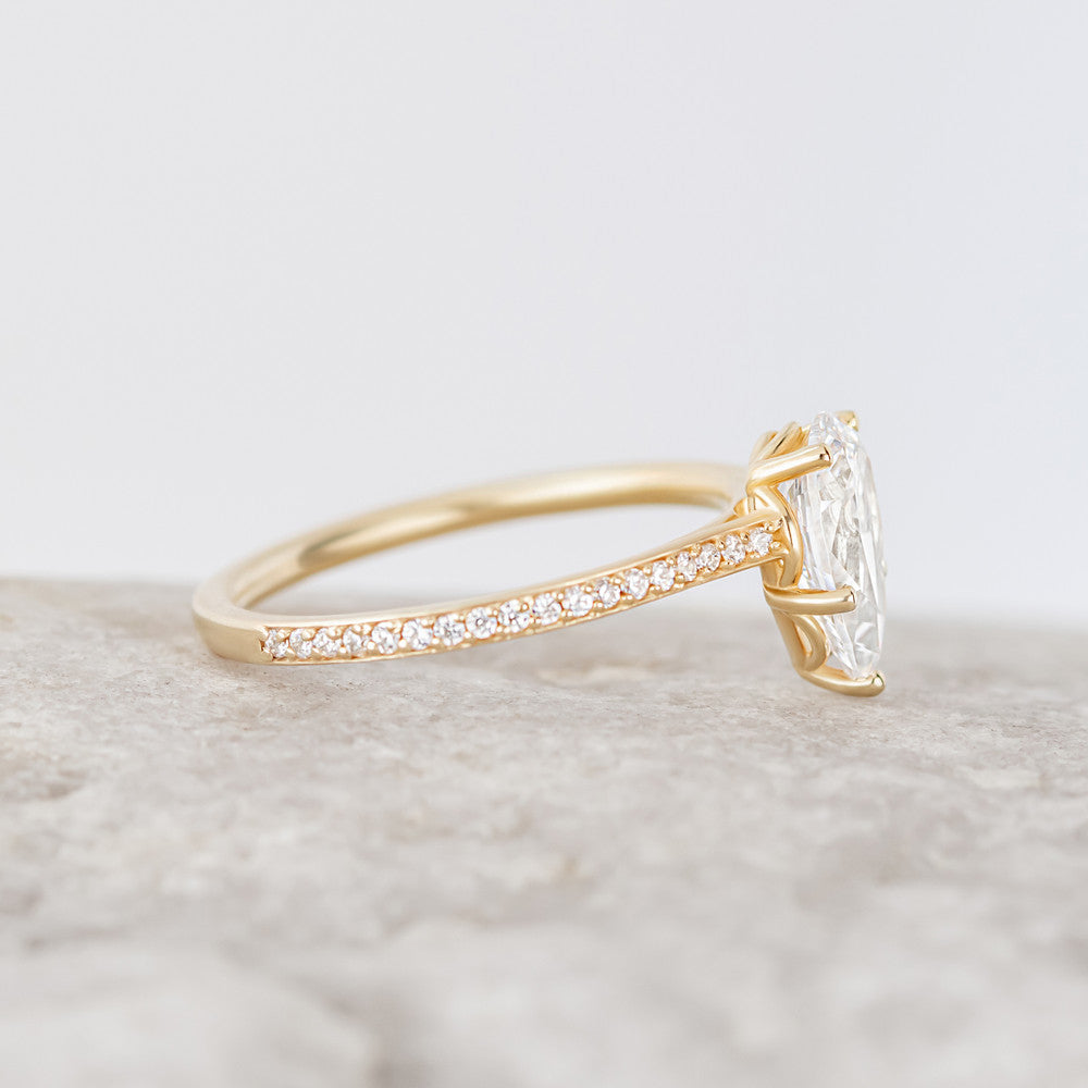 2 CT Round Three Stones Lab Grown Diamond Engagement Ring