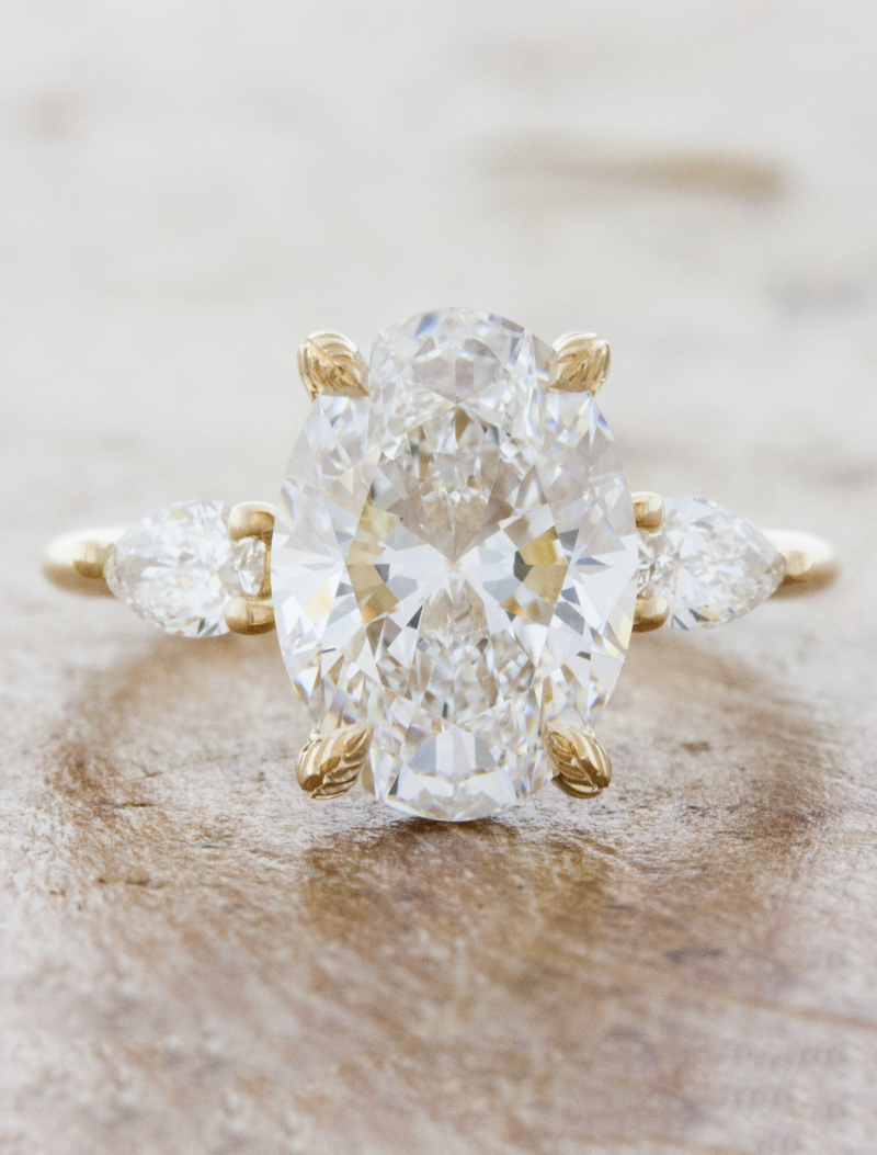 2 CT Round Three Stones Lab Grown Diamond Engagement Ring