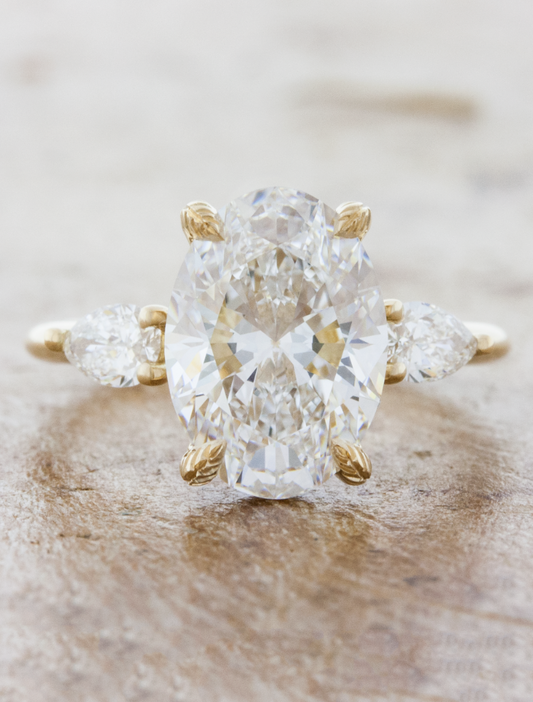 2 CT Round Three Stones Lab Grown Diamond Engagement Ring