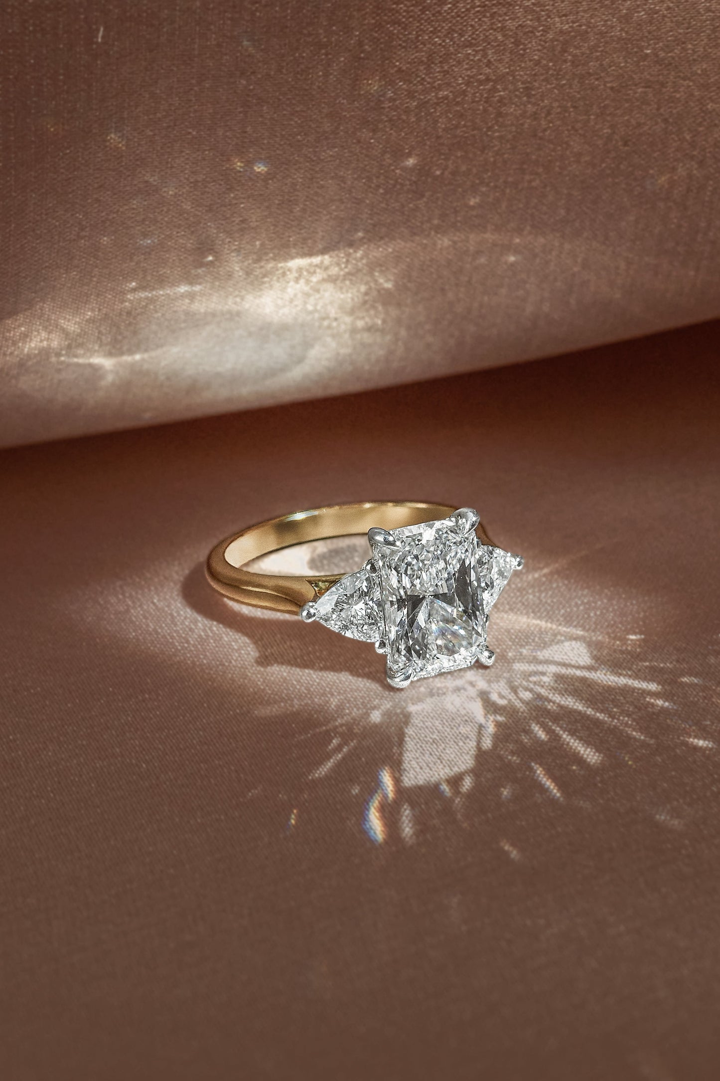 2 CT Round Three Stones Lab Grown Diamond Engagement Ring